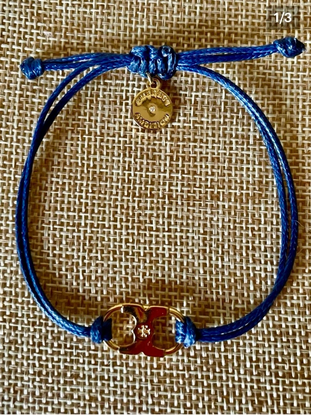 “Tory Burch” Blue Cord Bracelet